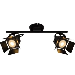 Brilliant 2 lyskilder LED spot taklampe Movie, svart| Spotter I Tak