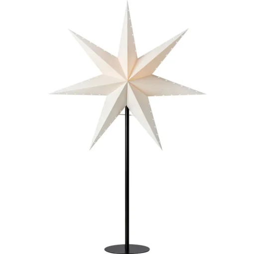 Markslöjd Adventsstjerne med fot Lively, hvit/svart Sale