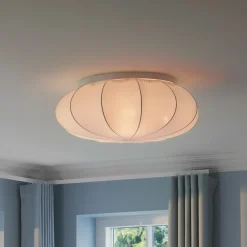 Nordlux Aeron taklampe, tekstil, hvit, diameter 60 cm Best