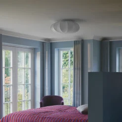 Nordlux Aeron taklampe, tekstil, hvit, diameter 60 cm Best