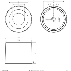 EVN ALG54 LED-takspot, Ø 21,3 cm hvit| Butikkbelysning|Downlights