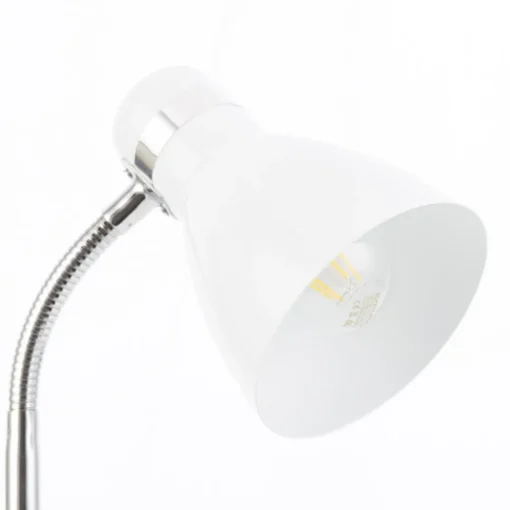Brilliant Allison bordlampe, hvit, høyde 33,5 cm, metall| Kontorbelysning|Bordlamper
