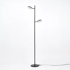 Aluminor Declic LED-gulvlampe 2 lyskilder svart New