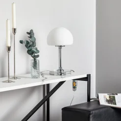 Steinhauer Ancilla - krom LED-bordlampe med dimmer| Bordlamper