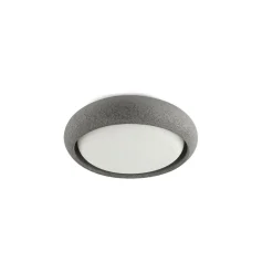 FARO BARCELONA Anga utendørs taklampe, mørkegrå, betong, Ø 24 cm New