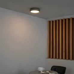 FARO BARCELONA Anga utendørs taklampe, mørkegrå, betong, Ø 24 cm New