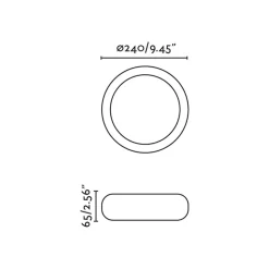 FARO BARCELONA Anga utendørs taklampe, mørkegrå, betong, Ø 24 cm New