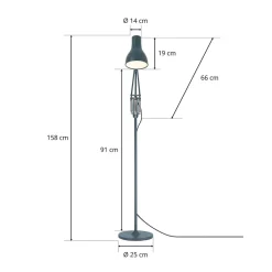 Anglepoise Type 75 gulvlampe skifergrå Best