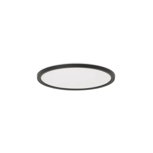 TK Lighting Aqua LED-panel, Ø 30 cm, svart, metall/plast, CCT dimbar| Kontorbelysning