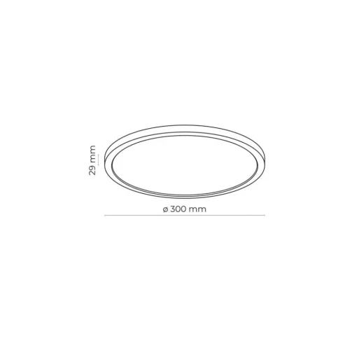 TK Lighting Aqua LED-panel, Ø 30 cm, svart, metall/plast, CCT dimbar| Kontorbelysning