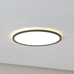 TK Lighting Aqua LED-panel, Ø 40 cm, svart, metall/plast, CCT dimbar Discount