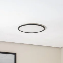 TK Lighting Aqua LED-panel, Ø 40 cm, svart, metall/plast, CCT dimbar Discount