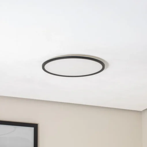 TK Lighting Aqua LED-panel, Ø 40 cm, svart, metall/plast, CCT dimbar Discount