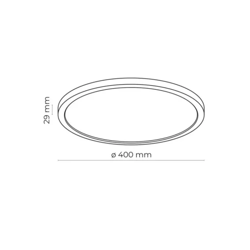 TK Lighting Aqua LED-panel, Ø 40 cm, svart, metall/plast, CCT dimbar Discount