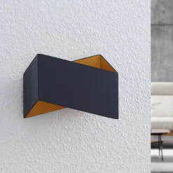 Arcchio Assona vegglampe, svart-gull Outlet