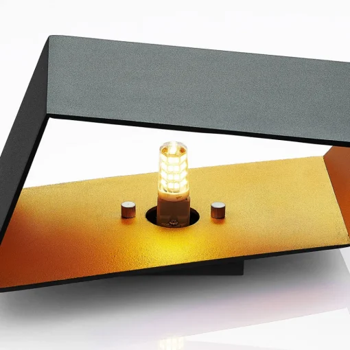 Arcchio Assona vegglampe, svart-gull Outlet