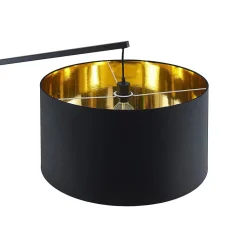 Arcchio buelampe Mossa, 200 cm, svart-gull, tekstil Sale