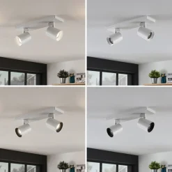 Arcchio downlight Iavo, 30 cm, hvit, 2 lyskilder, metall| Butikkbelysning|Design- Og Hotellbelysning