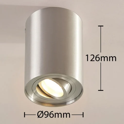 Arcchio downlight Jolina, rund, grå, 13 cm, metall Discount