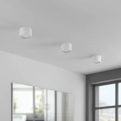 Arcchio downlight Nieva, G9, hvit, rund, Ø 10cm, metall| Kontorbelysning|Downlights