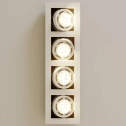 Arcchio downlight Ronka, 65 cm, 4 lyskilder, hvit, GU10 New