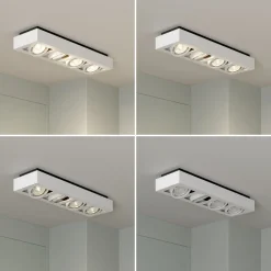 Arcchio downlight Ronka, 65 cm, 4 lyskilder, hvit, GU10 New