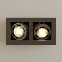 Arcchio downlight Ronka, 34 cm, 2 lyskilder, grå, GU10| Design- Og Hotellbelysning