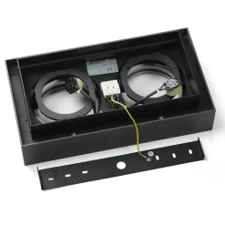 Arcchio downlight Ronka, 34 cm, 2 lyskilder, grå, GU10| Design- Og Hotellbelysning