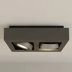 Arcchio downlight Ronka, 34 cm, 2 lyskilder, grå, GU10| Design- Og Hotellbelysning