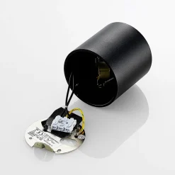 Arcchio downlight Walza, svart, metall, Ø 9,3 cm, GU10| Spotter I Tak|Taklamper