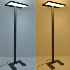 Arcchio gulvlampe til kontor Aila, svart, dagslyssensor| Gulvlamper