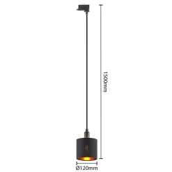 Arcchio Heleni hengelampe skinne svartgull 12 cm Hot