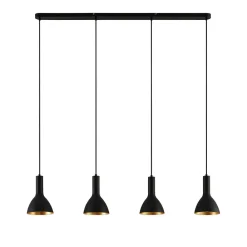 Arcchio hengelampe Cosmina, 4 lyskilder, lengde 120 cm, svart Discount