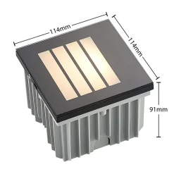 Arcchio LED innfelt vegglampe Zamo, lamell, svart, IP65| Kommersiell Utebelysning