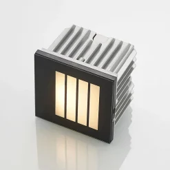 Arcchio LED innfelt vegglampe Zamo, lamell, svart, IP65| Kommersiell Utebelysning