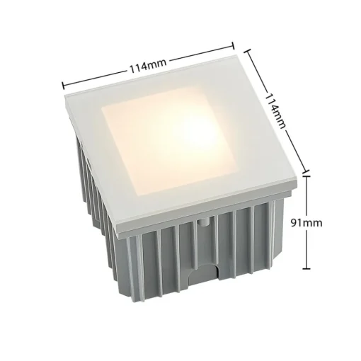 Arcchio LED innfelt vegglampe Zamo, hvit, 11 cm, metall, IP65| Kommersiell Utebelysning|Led-Utendørs