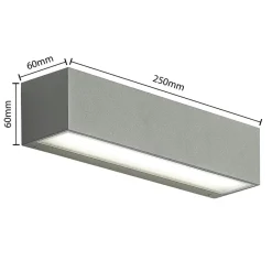 Arcchio LED utendørs vegglampe Lengo, CCT, 25 cm, 1-lys, grå| Kommersiell Utebelysning|Led-Utendørs