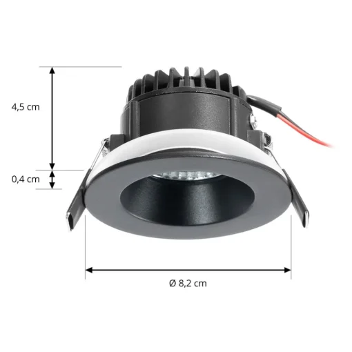 Arcchio LED-downlight Aryx, svart, 2700K| Butikkbelysning