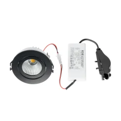 Arcchio LED-downlight Jyra, svart, 4 000K