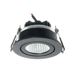 Arcchio LED-downlight Jyra, svart, 4 000K