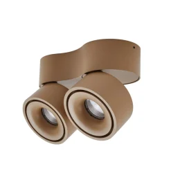 Arcchio LED-downlight Rotari, brun, 2 lyskilder, 8,9 W| Spotter I Tak