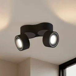 Arcchio LED-downlight Rotari, 1960lm, 2 lyskilder, svart| Led-Innendørs