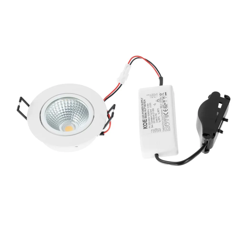Arcchio LED-downlight Zarik, hvit, 4 000 K| Butikkbelysning|Downlights