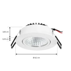 Arcchio LED-downlight Zarik, hvit, 4 000 K| Butikkbelysning|Downlights