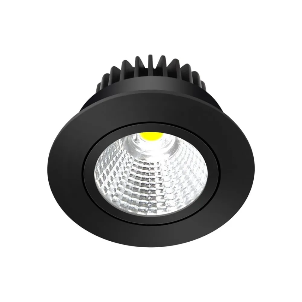 Arcchio LED-downlight Zarik, svart, 4 000 K| Butikkbelysning|Kontorbelysning