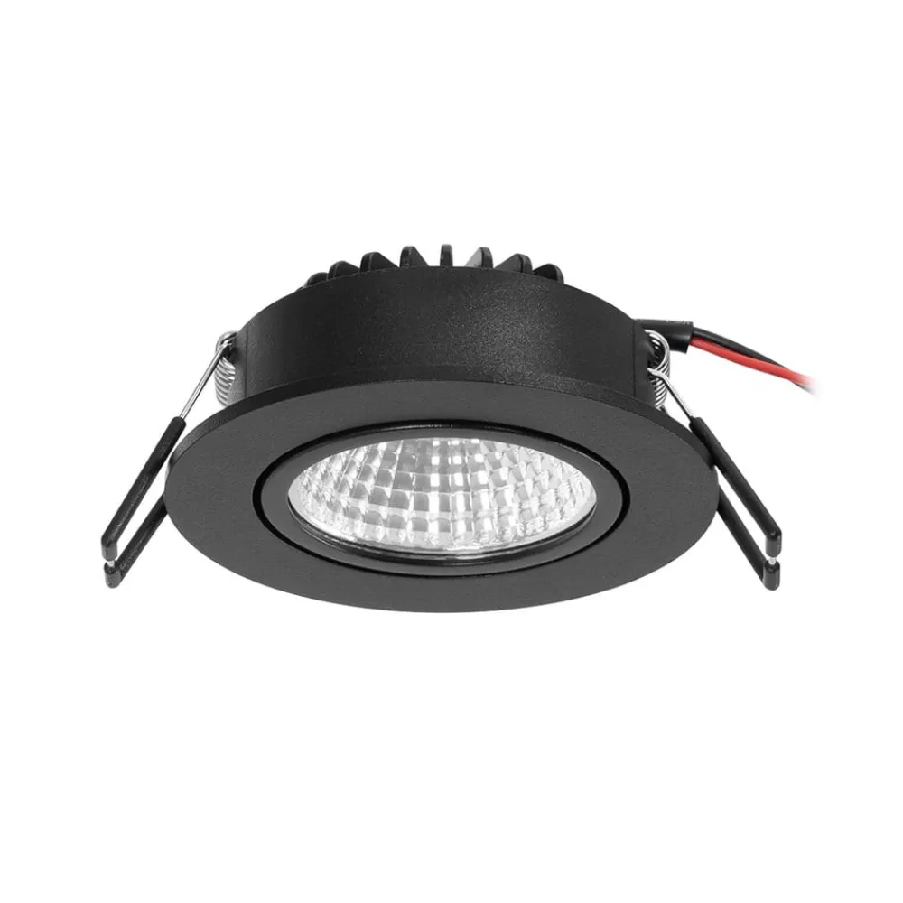 Arcchio LED-downlight Zarik, svart, 4 000 K| Butikkbelysning|Kontorbelysning