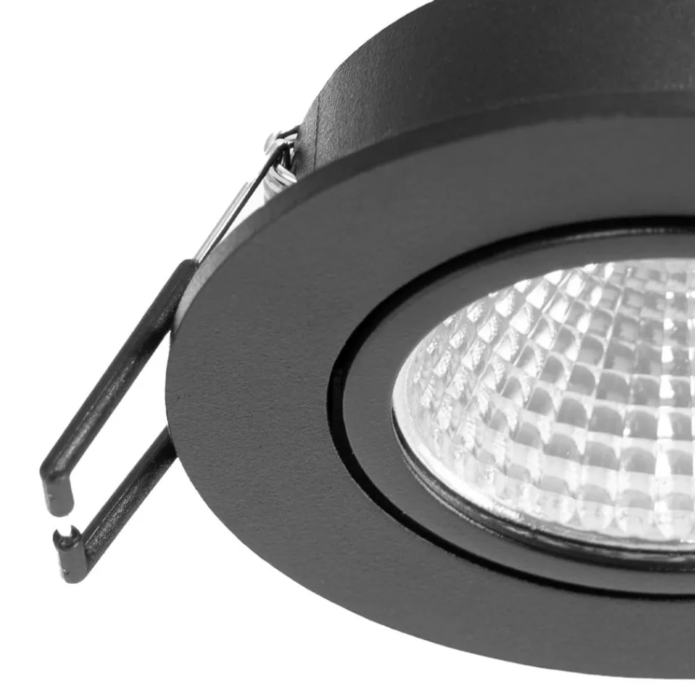 Arcchio LED-downlight Zarik, svart, 4 000 K| Butikkbelysning|Kontorbelysning