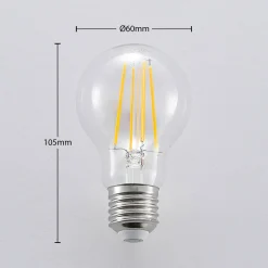 Arcchio LED-filamentpære, E27, 6,5 W, klar, 2 700 K Clearance