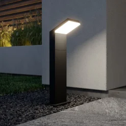 Arcchio LED-gatelampe Yolena, 60 cm, antrasitt, aluminium| Kommersiell Utebelysning|Led-Utendørs