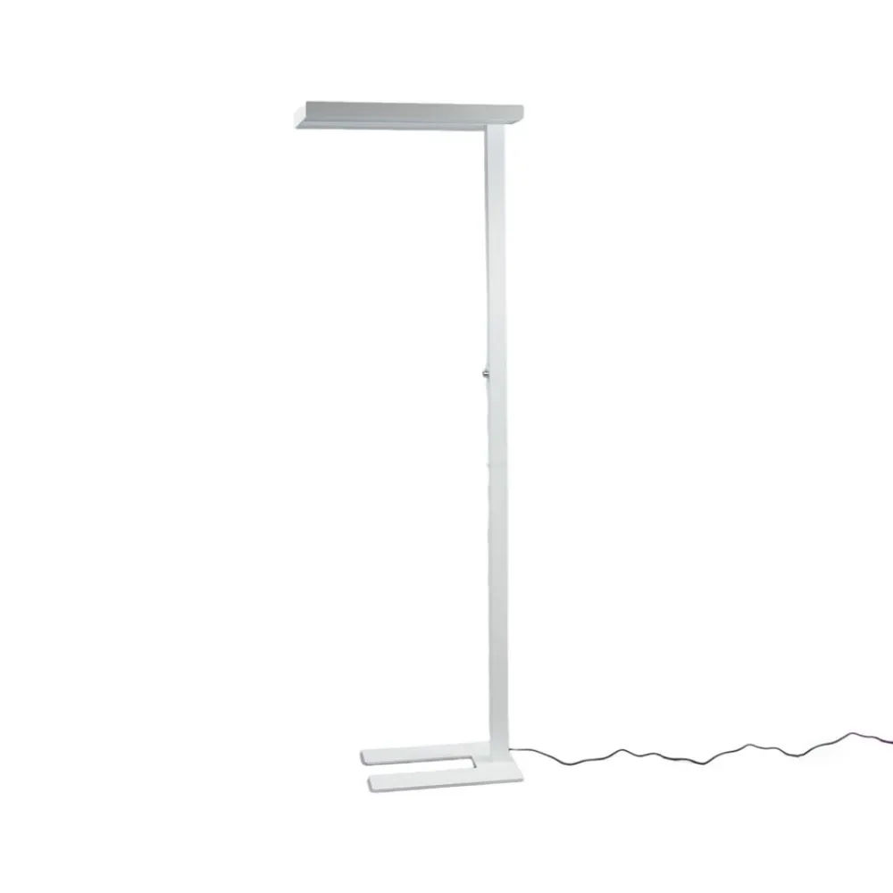 Arcchio LED-gulvlampe Logan Basic, hvit, 6 000 lm, dimbar| Kontorbelysning|Led-Innendørs